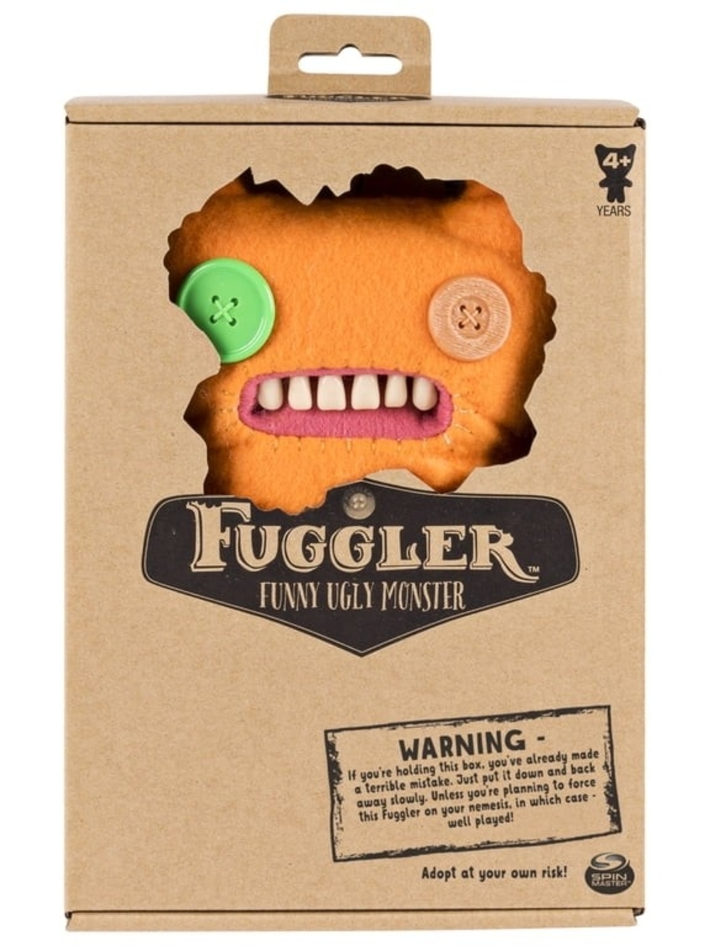 Fuggler, Funny Ugly Monster, 9 Inch Indecisive Monster (Orange) Plush Creature